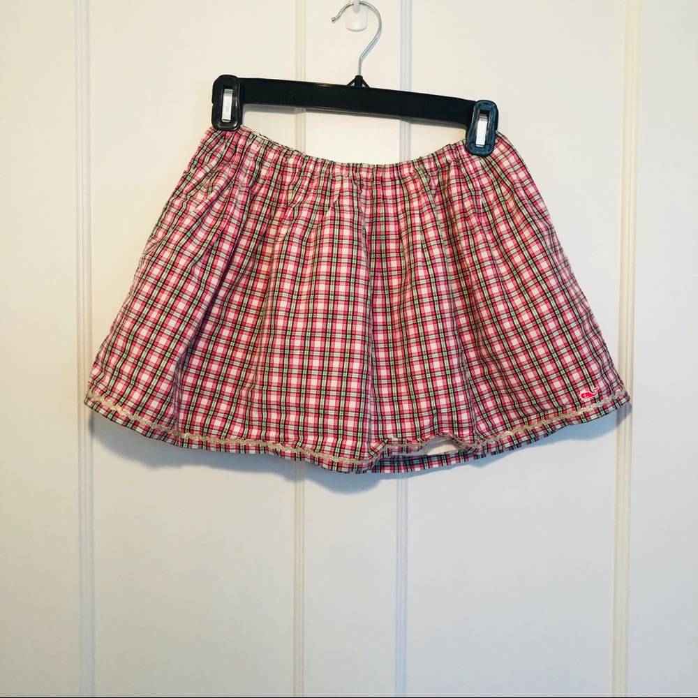 ⚡️Vineyard Vines Pink Plaid Skirt Size L - Picture 1 of 4